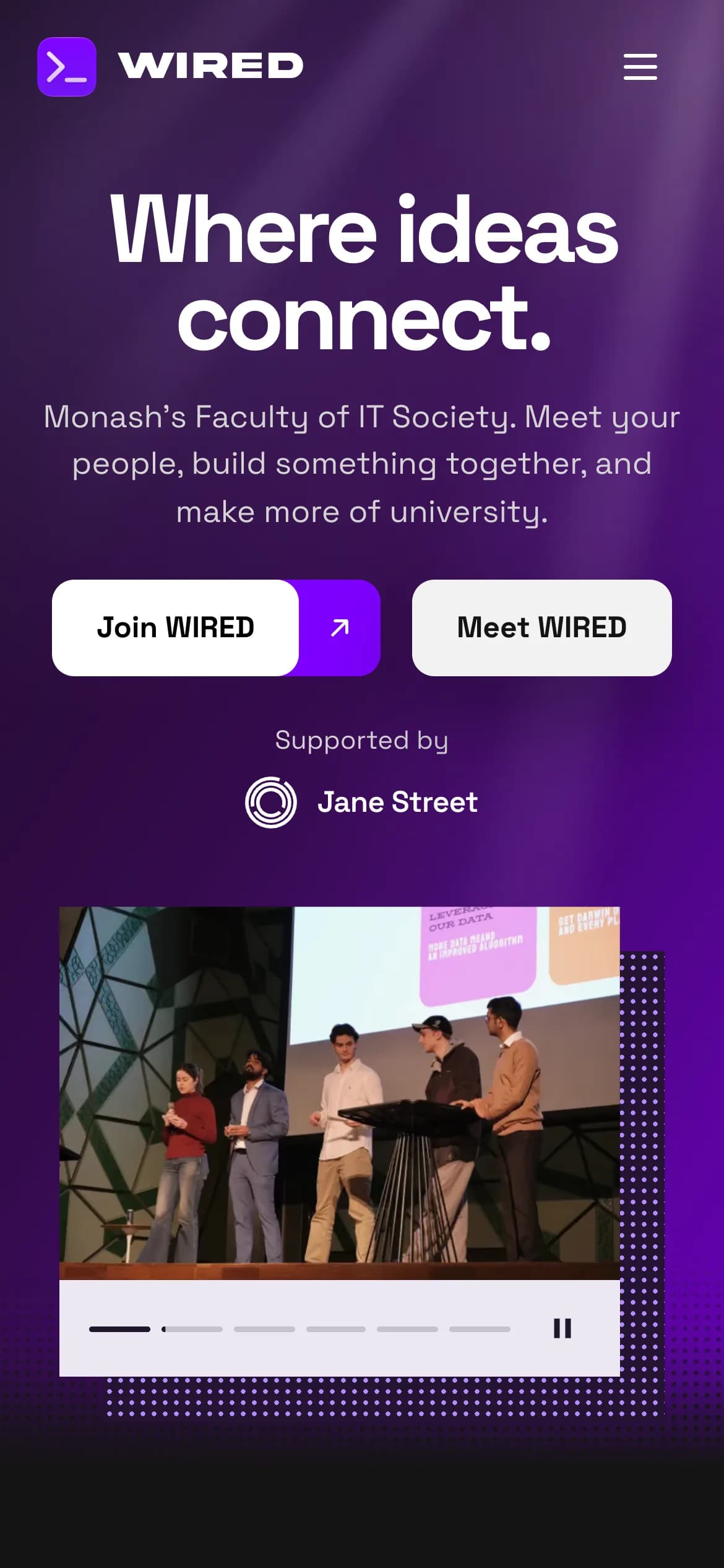 WIRED home page on a phone